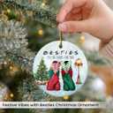 10 x Friendship Christmas Ornaments 2025 - Gifts for Friends Women, Bestie Ornament Christmas Tree Decorations, Friend Ornament as Hanging Decor, BFF Ornaments for Friends