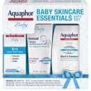 Aquaphor Baby Skin Care Essentials Gift Set with Baby Wash and Shampoo (16.9 Fl Oz) + Healing Ointment for Chapped Skin and Drool Rash (7Oz) + Diaper Rash Cream (3.5Oz), Hypoallergenic