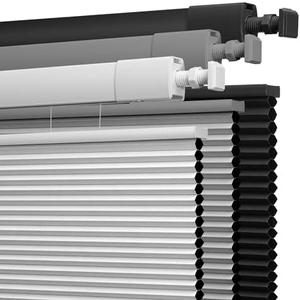 Boolegon No Drill No Tools Cellular Shades Top Down Bottom Up Honeycomb Blinds Blackout Cordless Window Blinds Easy to Install Cellular Shade for Windows,Blackout-White,45" X 64"