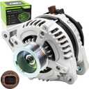 High Output Alternator Replacement for Honda Accord 2008-2012 2.4L L4,Acura TSX 2009-2014 2.4L L4,130Amp 12V CW 7-Groove Pulley,11390N 11390 1042105890 12870 New Alternators