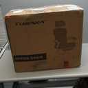 Ergonomic Office Chair with Footrest,Ultra Thick Reclining Desk Chair with Adjustable 2D Lumbar Support and Headrest,Spring Cushion,High Back Premium Mesh Computer Chair,Cream