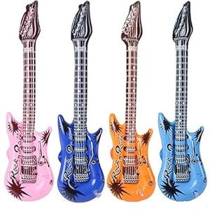 Rhode Island Novelty 24 Inch Rock Guitar Inflatables, 4 Pack