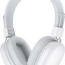 awatrue Kids Bluetooth Headphones, Over-Ear Wireless Headphones with Microphone, Safe-Volume 85dBA, Bluetooth 5.4, Foldable Lightweight and Comfortable, 50H Playtime, USB-C Charging, White