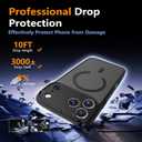2 x Phone Case for iPhone 17 Pro Max, with Magsafe, Upgraded Full Camera Protection, Military-Grade Shockproof Protective, for Apple Phone Case for iPhone 17 Pro Max(6.9") Black