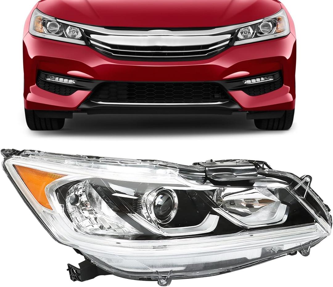 Munirater Headlight w/DRL Replacement for A-ccord 2016-2017 Right Side
