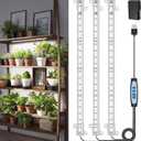 Wiaxulay LED Plant Grow Light Strips, 6000K White Grow Lights for Indoor Plants Full Spectrum, 3 Bars/16 in Grow Lamp with 6/12/16 Hrs Timer, 5 Brightness for Green House, Hydroponics, Seed Starting