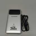 MOVE SPEED 145W Laptop Power Bank, PD 3.1 25,000mAh Fast Charging Portable Charger with 240W Type C Cable, USB C 3-Port with Digital Display Travel Outdoor Charger for iPhone, Dell, MacBook, Galaxy