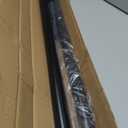Tension Curtain Rod 43-124 Inches Extra Long Black Heavy Duty Tension Rods Adjustable Curtain Rod No Drilling Spring Loaded Tension Rod for Windows Patio Hold Up Blackout Curtains and Non Slip