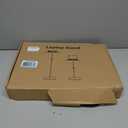 Portable Laptop Floor Stand, Bedside/Sofa Table with Height Adjustable 18''~48'', Sleek Wooden Lectern Standing Desk Mobile Podium for Home, Office, School, Black