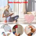 4 x Personalized Leather Heart Bookmark with Initial, Cute Letters Custom Corner Book Mark for Reading Women, Student, Book Lovers, Teacher Appreciation Gifts, Book Accessories (E)