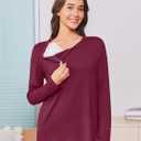 Deyeek Chemo Shirts for Women with Dialysis Port Access 2 Side Zippers Long Sleeve Shoulder Post Surgery Shirt (M)