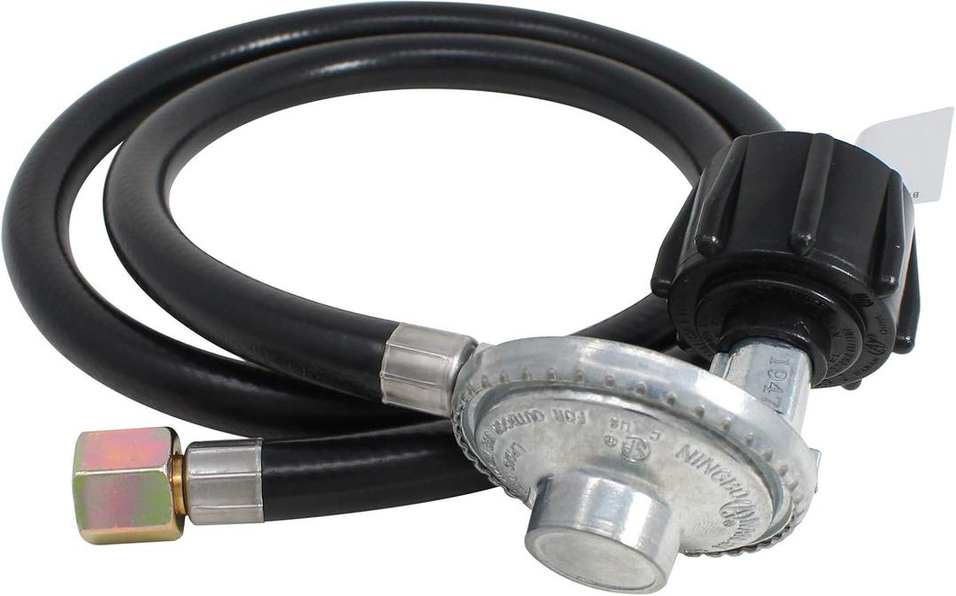 Components BBQ Gas Grill Propane Regulator Hose Replacement Parts for Members Mark REGAL04ALP - Compatible Barbeque 41 Inch Regulator and Hose
