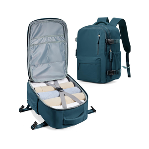 winspansy Carry on Travel Backpack for Women Men Lightweight Business Gym Laptop Work Backpack Airport Frontier Airlines Personal Item Bag Flight Approved Mochilas de Viaje Peacock Blue