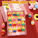 Gejoy 25 Pcs Mini Rubber Duck Toys Gifts Mini Colorful Ducks Decorations and Encouragement Birthday Motivational Positive Gifts for Colleague Staff Teacher