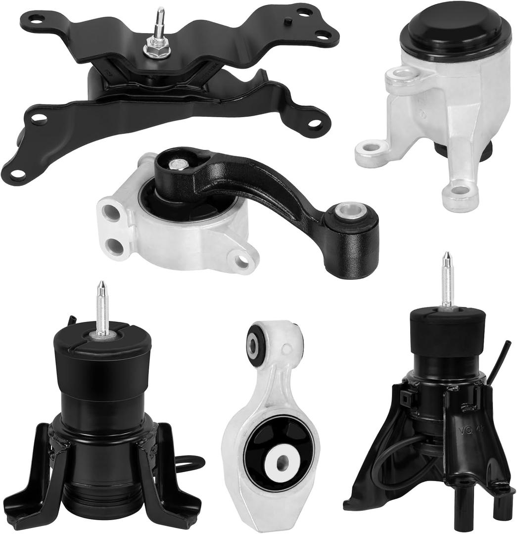 6PCS Engine Motor & Transmission Mount Set Compatible with Nissan Murano 2009-2014 3.5L V6 Engine AWD, Front Right Motor Upper Torque Strut Mount A7394 112703JA0B A7391HY A4365HY A4373 A7363 A7372