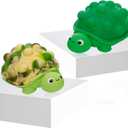 Anboor Pop Fidget Toys, 3D Silicone Turtle Push Bubbles Sensory Toy Pop Stress Ball Anxiety Stress Reliever Toy for Autism Early Education Present (2 Pack)