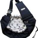 Pet Sling Carrier, OrgMemory Adjustable Dog Sling, Small Dog Cat Outdoor Shoulder Pet Carrier (Heart Shaped)