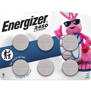Energizer CR2450 3V Lithium Coin Battery Long-Lasting, 6-Pack