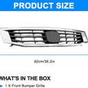 Front Bumper Grille Black With Chrome Mesh Grill For Honda Accord Bumper Upper Grill 2008 2009 2010