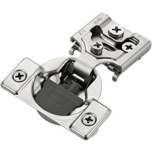 2 Pack 1 Pair 1/2 inch Overlay Soft Close Cabinet Hinges for Kitchen, Stainless Steel Three-Way Adjustable, Concealed Self-Closing Door Hinges