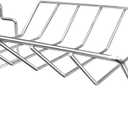 Rib Rack and Turkey Rack for Smoking and Grilling, Stainless Steel Dual-Purpose Roasting Rack for L/XL Big Green Egg, Kamado Joe, and Other 18" Grills