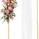 6.6 FT Metal Arch Backdrop Stand, Wedding Arch Backdrop Stand for Ceremony, Gold Wedding Balloon Arch Stand, Reusable Arch Frame Wedding for Birthday Party, Baby Shower and Ceremony Decoration