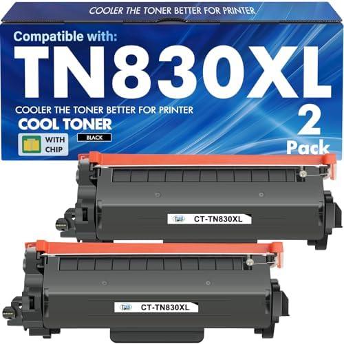 TN830XL TN830 TN 830XL 830 Toner for Brother Printer DCP-L2640DW HL-L2460DW Replacement for Brother TN830 XL/V/R 830 XL TN-830XL Cartridge MFC-L2820DW HL-L2405W HL-L2400D HL-L2480DW Black High Yield