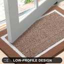 2 x Colorxy Indoor Door Mat, Non-Slip Absorbent Resist Dirt Entrance Mat, Sturdy Low-Profile Inside Floor Mats, Washable Front Entry Doormats for Entryway, 30''x17'', Brown
