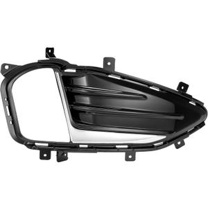 HECASA Right Fog Light Bezel Compatible with 2019-2024 Ford Edge SEL ST Titanium Front Bumper Driving Fog Lamp Cover Trim Passenger Side Replacement for FO1039188