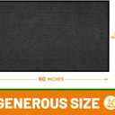 Front Door Mat, 3' x 5' Extra Large Commercial Industrial Rug Heavy Duty Outdoor Indoor Entryway Doormat Low Profile Welcome Entry Door Mat Non Slip Backing for Entrance Home Office, Black