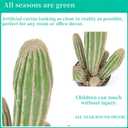 Artificial Cactus 16 INCH Tall Fake Cactus Plants Faux Cacti Saguaro with Planter for Indoor Outdoor Home Office Shop Garden Decoration