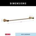 Delta Towel Rack | 24 Inch Champagne Bronze Towel Bar for Bathroom, Kitchen | Lahara Accessories