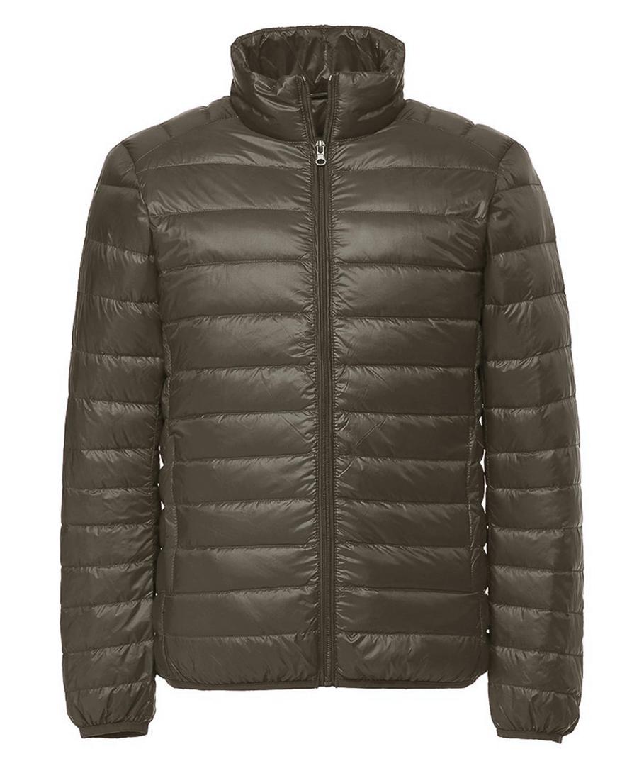 Little Beauty Packable Puffer Jacket for Men Lightweight Warm Winter Puffy Coats Windproof Insulated Jacket Casual Hiking Travel Green, M (Green, L)