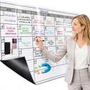 Magnetic Calendar Dry Erase, 25 x 38 in Magnetic Dry Erase Board Calendar