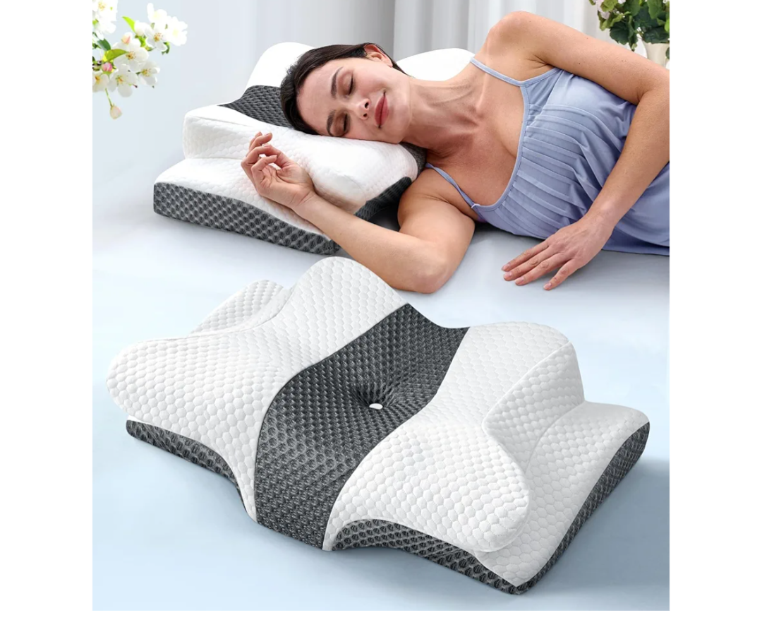 Sleep Doctor Approved Cervical Neck Pillow for Sleeping, Ergonomic Contour Side Sleeper Pillows for Adults, Cooling Orthopedic Pillow for Pain Relief Support, Memory Foam Pillows Back Stomach Sleepers