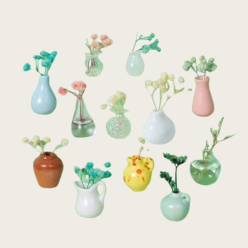 2025 New fridges Magnet Flower Magnet for Fridgevase Magnets for Fridgemini vase Magnets for Fridgemini Bud vases MagneticTiny vases (12PCS)