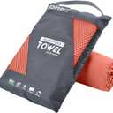 Rainleaf Microfiber Towel Perfect Travel & Gym & Camping Towel. Quick Dry - Super Absorbent - Ultra Compact - Lightweight. Suitable for Trip, Beach, Shower, Backpacking, Pool (60.00" x 30.00", Brick Red)