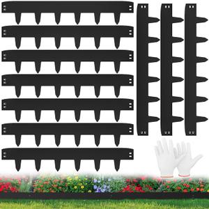 Landscape Edging, 32.8ft (10 Packs) Galvanized Steel Garden Edging Border, Hammer-in Metal Lawn Edging for Landscaping, Yard, Flower Beds and Paver Edging