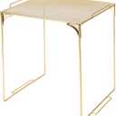Locker Organizer Shelf Stackable Extra Locker Shelf for School Locker Organizer Storage Cabinet Accessories Suitable for School, Office, and Home use (1, Golden)