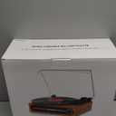 Record Player with Bulit-in Speaker Vintage Belt-Driven Turntable with Bluetooth Wireless Playback Support 3-Speed 33 1/ 3, 45, 78RPM AUX-in RCA Out Vinyl Players 