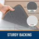 OLANLY Memory Foam Bath Mat 44x24, Super Soft Absorbent Bathroom Rugs, Quick Dry, Machine Washable Shower Floor Rugs, Bathmat Carpet, Bathroom Home Decor Accessories, Tan