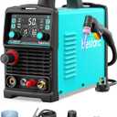 Plasma Cutter, [Pilot Arc][Large LED Display][Air Sensor] 50Amps Plasma Cutter Machine 110/220V Dual Voltage, 1/2 Inch Clean Cut 4/5 Inch Max Cut, Post Flow Mesh Cut, 2T/4T for Beginners DIY