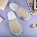12 Pairs Disposable Slippers,Grey Closed Toe Spa Slippers,Non Slip Hotel Slipper,Soft Coral Fleece Slippers for Women Men,Comfortable House Slipper Bulk for Guests Hotel Home Travel