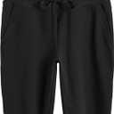 Weintee Women's Cotton Bermuda Shorts with Pockets (Medium, Black)
