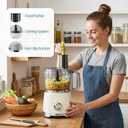 OLIXIS Food Processor 10.5 Cups, 600W Powerful Food processors with 5 Blades, Dishwasher Safe Meat Grinder for Slicing, Shredding, Chopping, Kneading, for Meat, Vegetables, Fruit, Dough