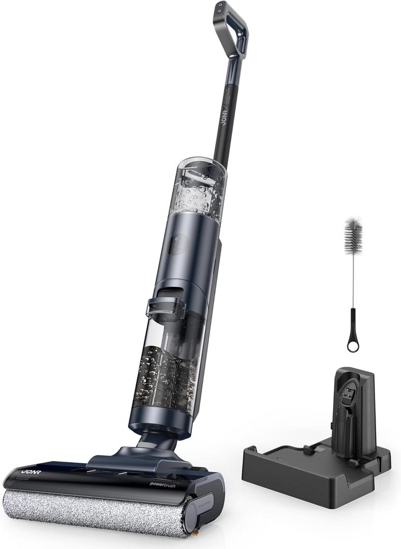 JONR ED12 PRO Wet Dry Vacuum Cleaner, Cordless Floor WasherIntelligent Vacuum Cleaner Suitable for Hard Floors, High-Temperature Self-Cleaning and Drying, Dual Edge Cleaning