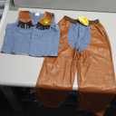 Gorkonpy Cowboy Costume for Boys Kids Toddler Cowboy Outfit with Cowboy Hat Halloween Party Dress Up Large
