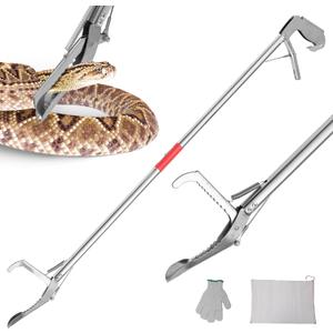 78 Inch Folding Snake Grabber Tool Extra Long Snake Tongs for Extra Safety Snake Grabber is Made of Stainless Steel for Corrosion Resistance High Load Capacity Easy to Clean and Maintain