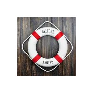 Welcome Aboard Nautical Life Ring Lifebuoy Boat Wall Hanging Home Decor 14~35CM