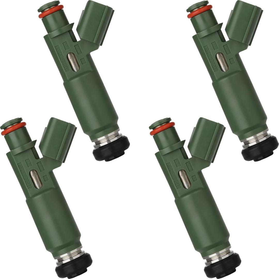 23250-22040 OE 1.8L 1ZZ-FE Engine Fuel Injectors,Compatible with/Toyota 1.8 Corolla Matrix Celica Mr2 Spyder 2000-2005,Compatible with/Pontiac Vibe 2003 2004,Prizm 2001 2002 |12 Holes| |Set of 4|